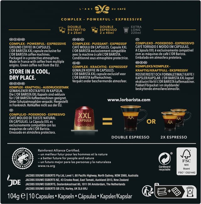 L'OR Barista Double Barista Selection 13 kaffekapsler (10 stk.)