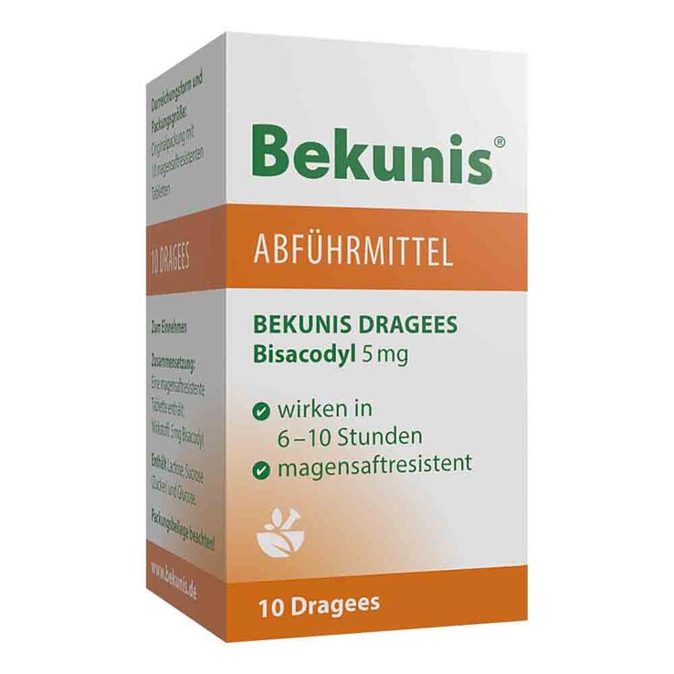 Bekunis Dragees Bisacodyl 5 mg, 10 St