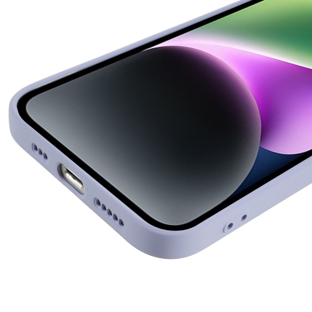 iPhone 14 Gummi Case Hülle mit Kameraschutz - Blaulila (Matt)