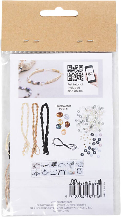 Creativ Company Mini DIY Kit Smykker, Armbånd med knyttet lås