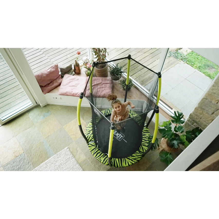 EXIT Tiggy junior Trampolin mit Sicherheitsnetz ø140 cm, schwarzgrün