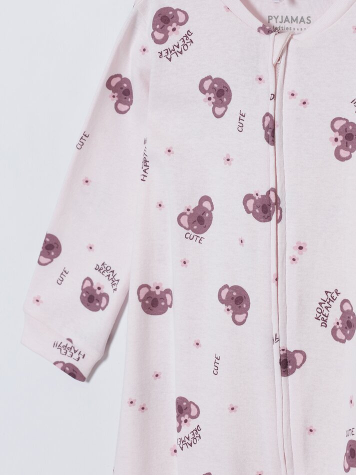 Conjunto com 2 pijamas com zíper - Rosa Claro