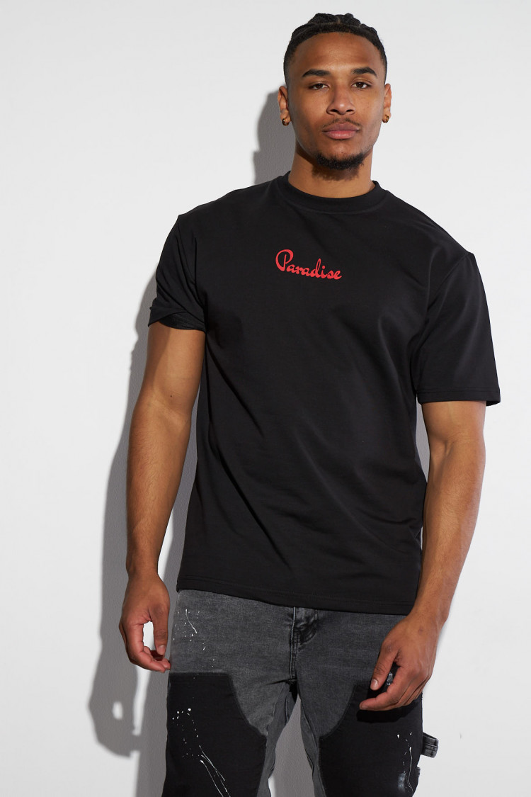 T-shirt noir paradise