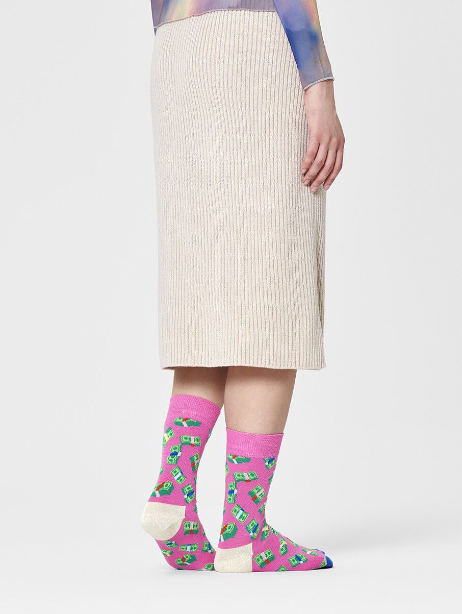 Happy Socks Money Money Sock roze