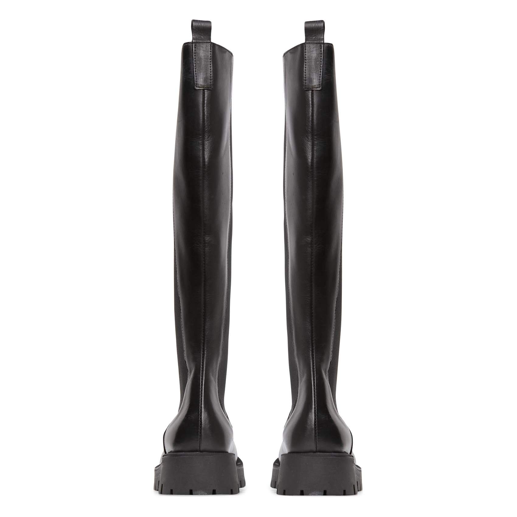 REBEL - Bottes à plateforme en cuir | Noir