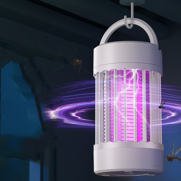 (Ø65x125mm) Elektrische USB Photokatalyse Anti Mücken Insekten Lampe Moskito Falle - Weiss
