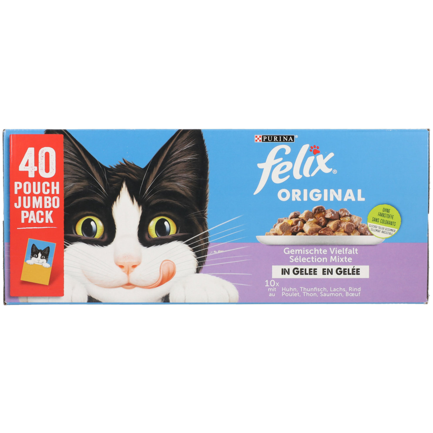 Felix Original Katzenfutter in Gelee assortiert 40x85g