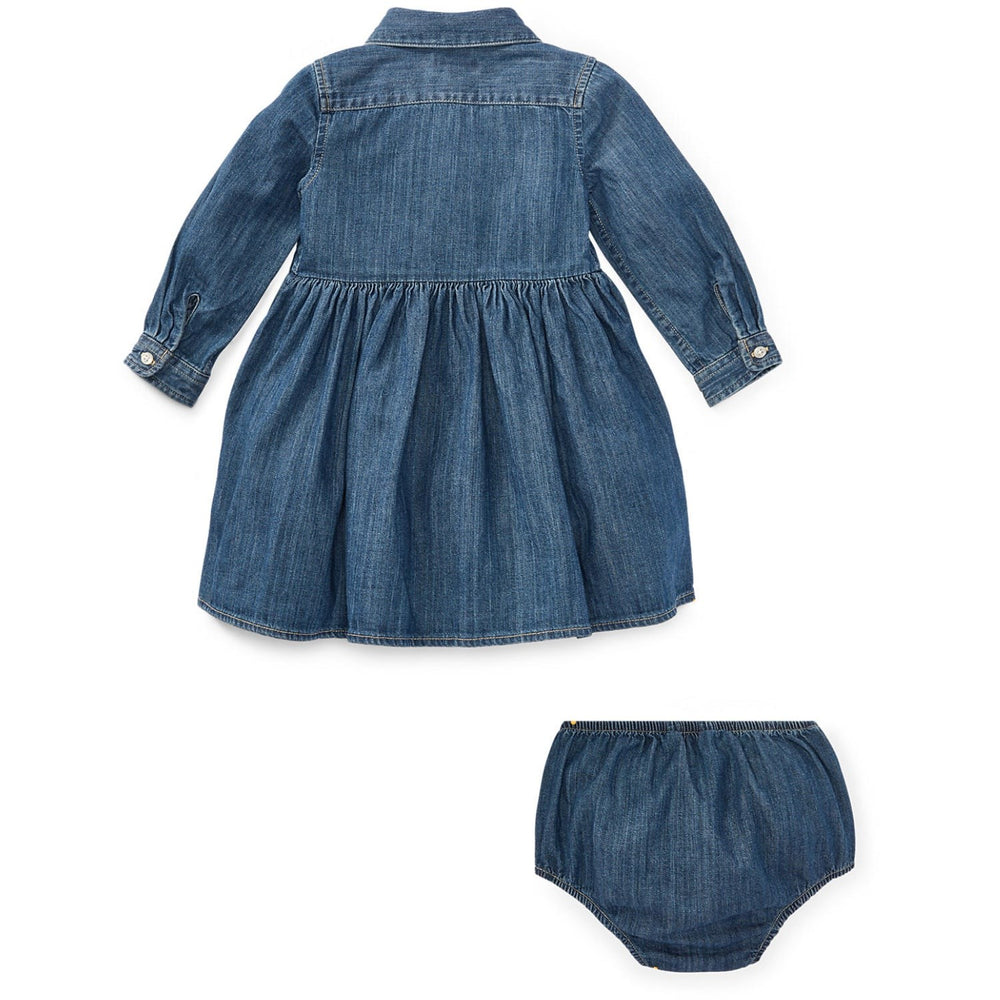 Køb Ralph Lauren Baby Indigo Baby Girl Day Kjole