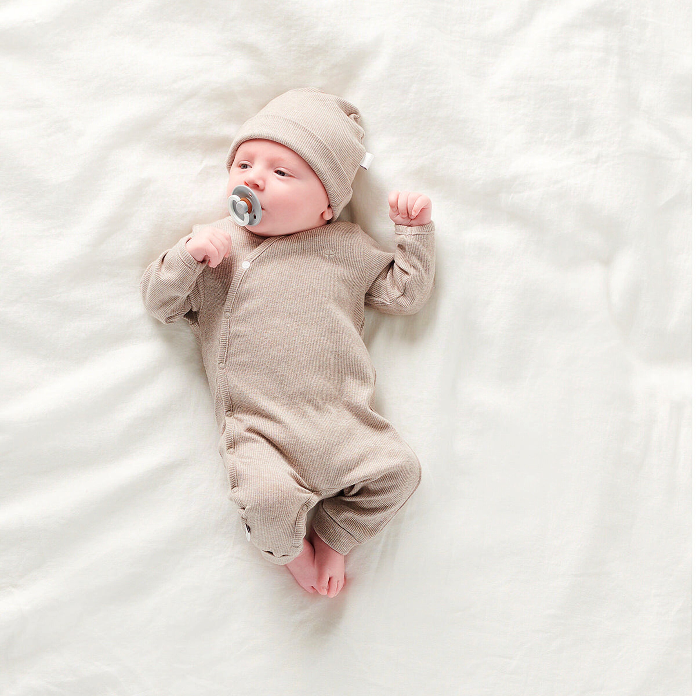 Noppies Baby Mütze Nevel Taupe Melange