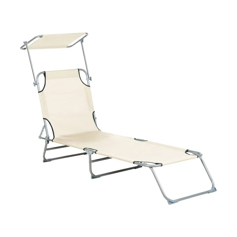 FOLIGNO - Strandstoel - Crème - Polyester