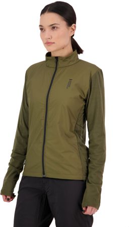REDWOOD WIND Damen-Merino-Langarmtrikot mit Windschutz  dark olive  S