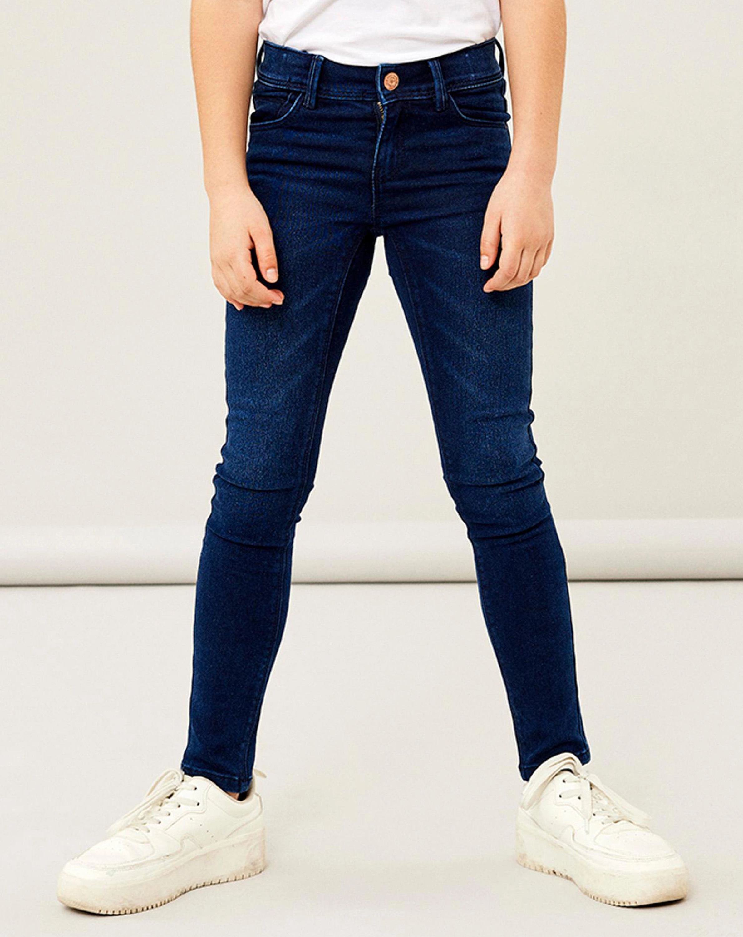 Jeanshose NKFPOLLY Skinny Fit in dark blue denim