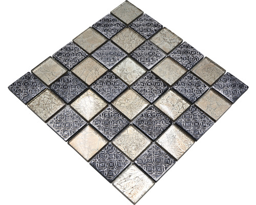 Glasmozaïek XCM 8OP4 grijs/beige 30x30 cm