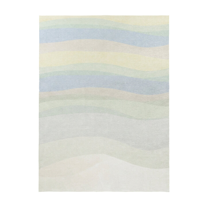 Geometrisch vloerkleed - Swing Waves Blauw/Groen