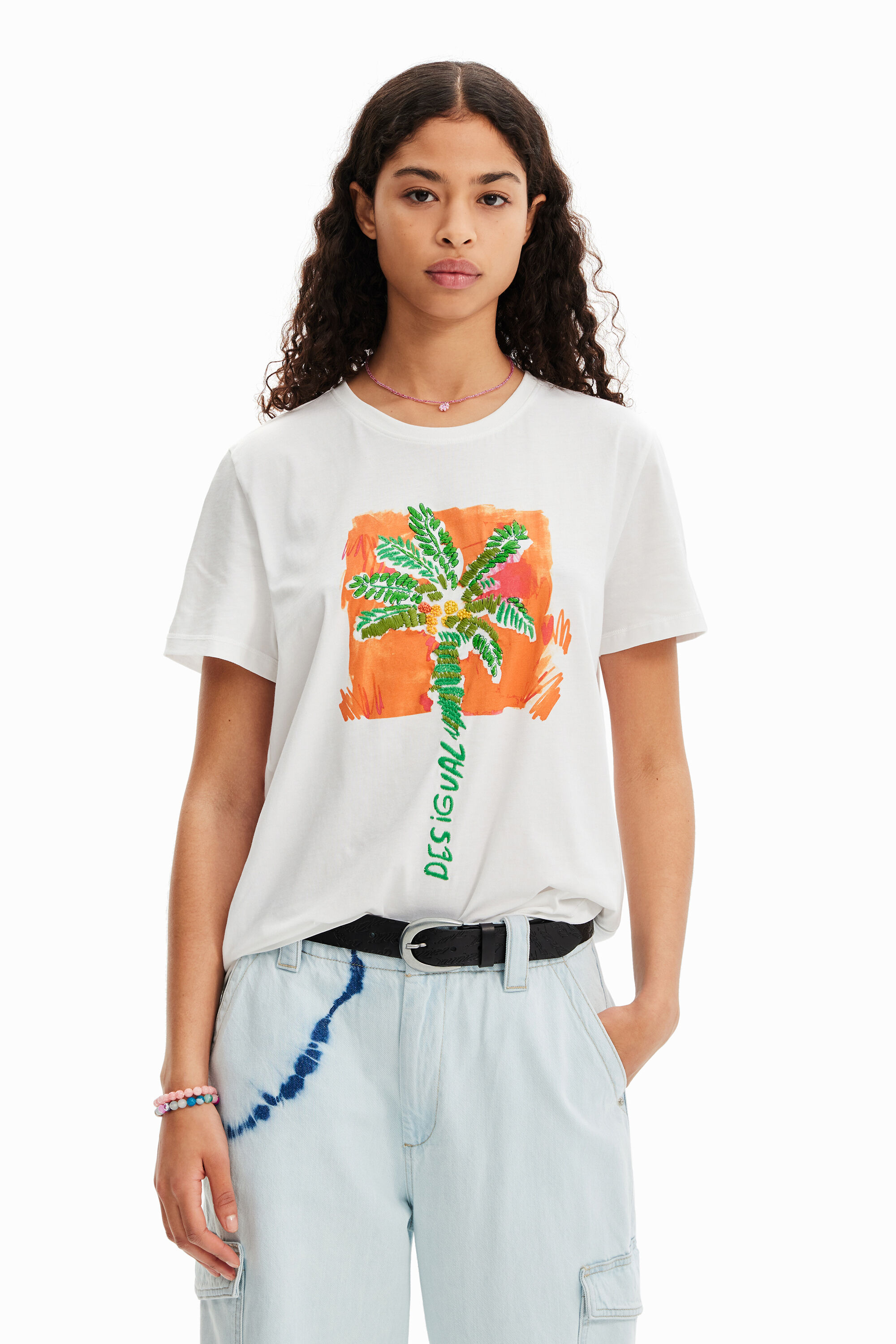 T-shirt tropical palmier