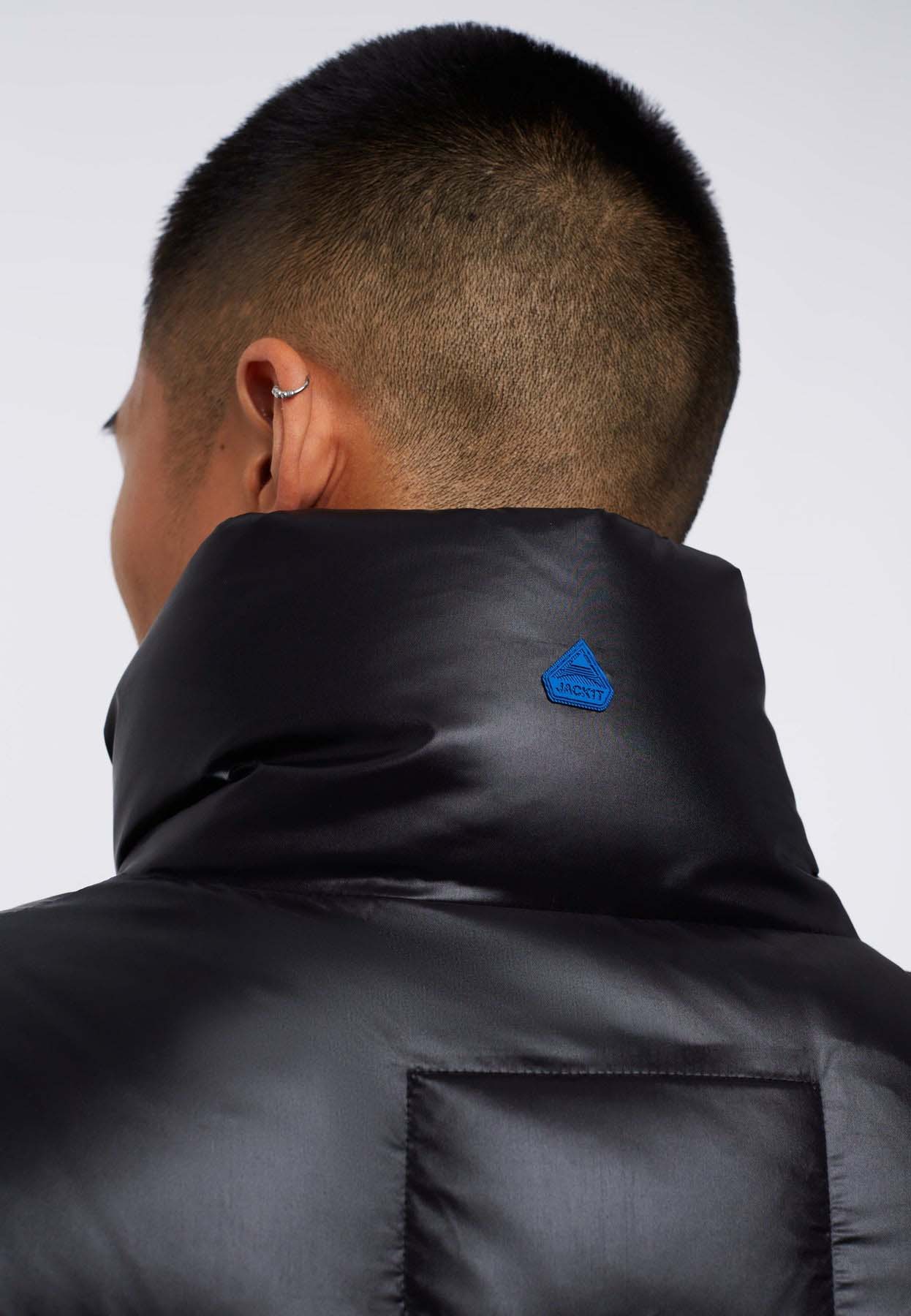 EZ Puffer Jacket Herre Black/Glacial Blue