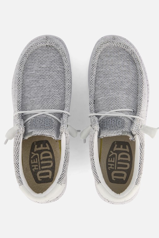 HEYDUDE Wally Sox Instappers grijs Canvas