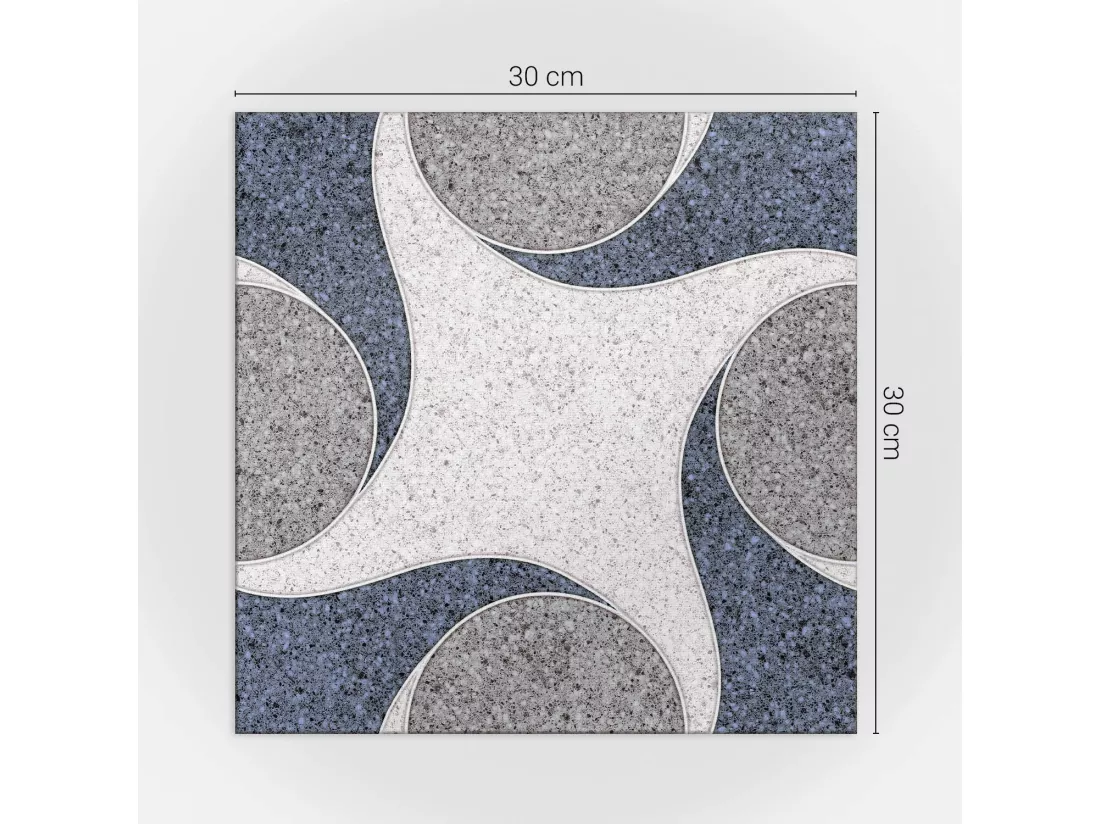 Carreaux autocollants PVC, Carrelage PVC adhésif - 9x30x30 - Modèle de mosaïque abstraite