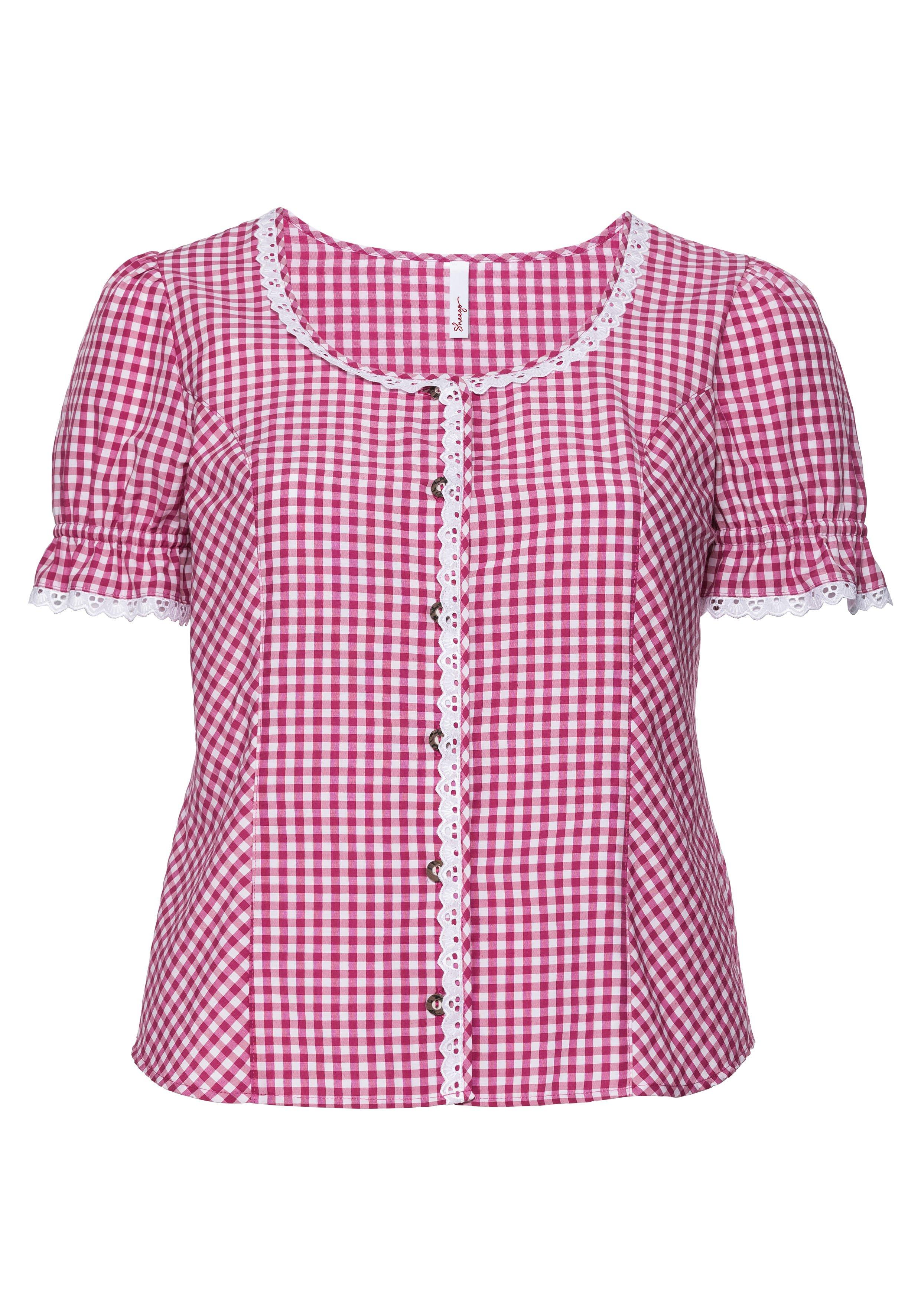 Trachtenbluse mit typischem Trachtenkaro