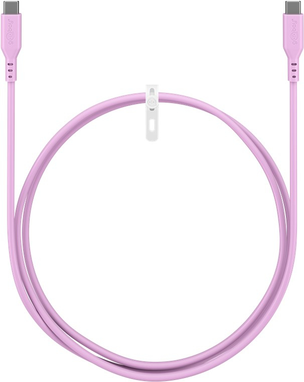 (1.5 m) 60W USB C auf USB C Silikon Ladekabel Fast Charge Datenkabel (77746) - Rosa