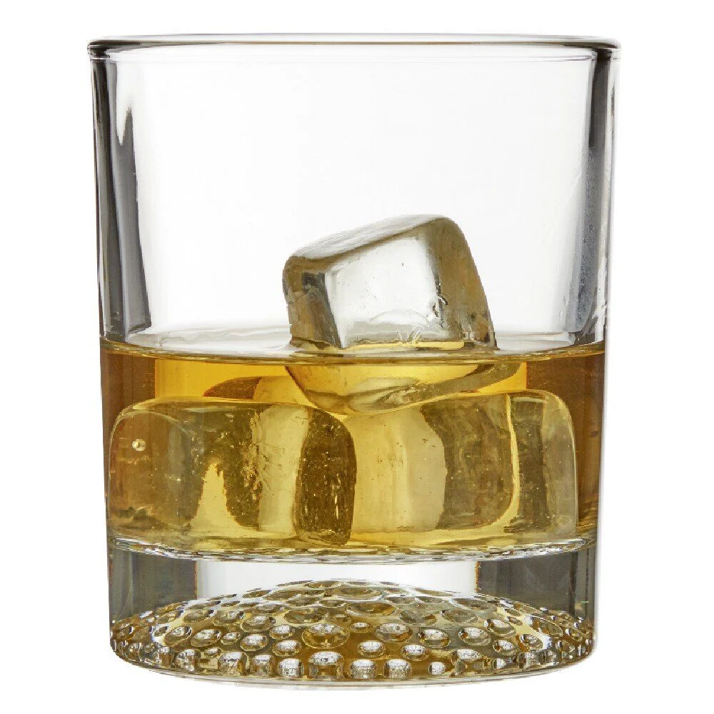 Verre à whisky fond martelé x3