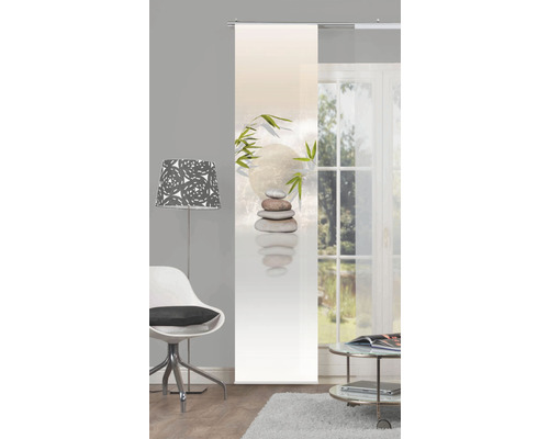 Schuifgordijn, digitale print, Benessa naturel, 60x245 cm