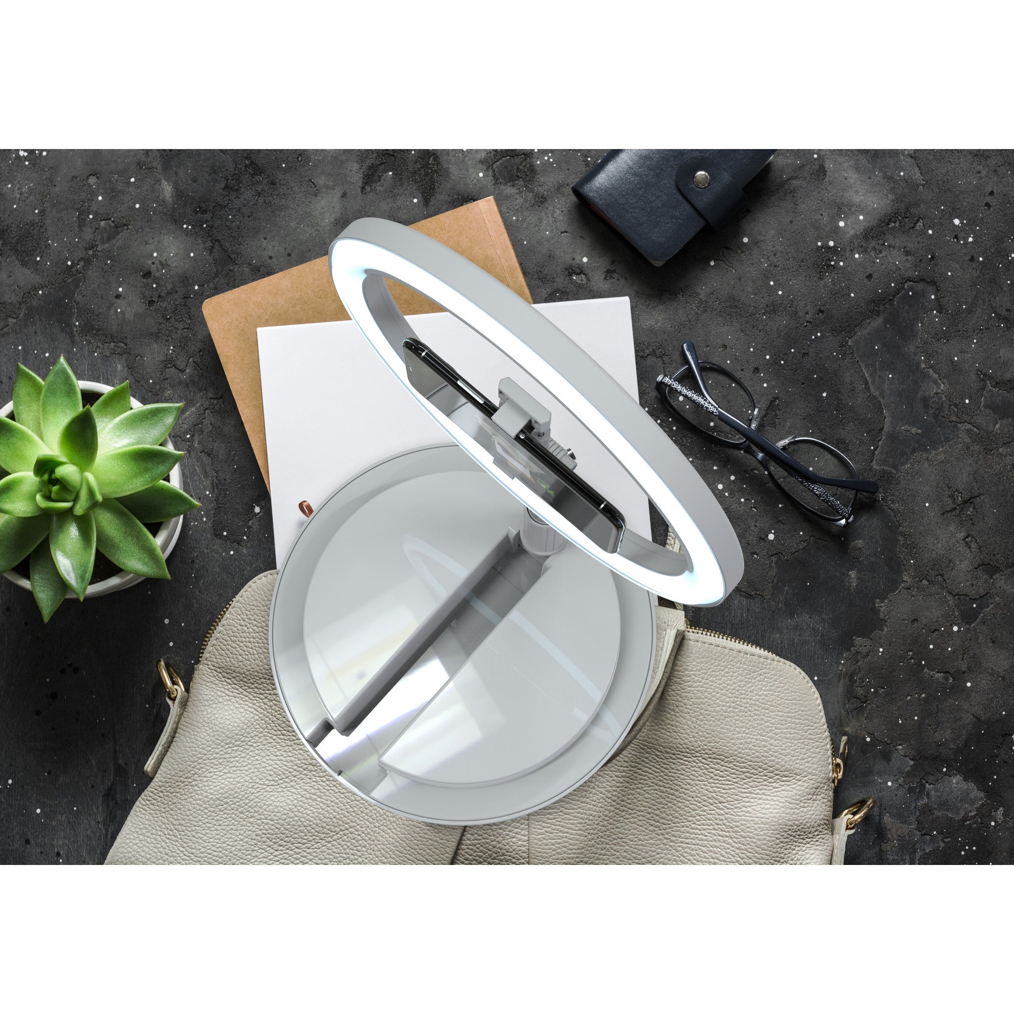 Digipower GO VIRAL - Invisilight ringlicht met vloerstatief en smartphonehouder