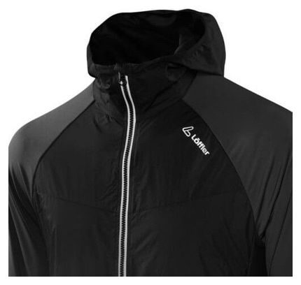 Veste Loeffler Hybride légère de Sports de Montagne avec capuche-noir