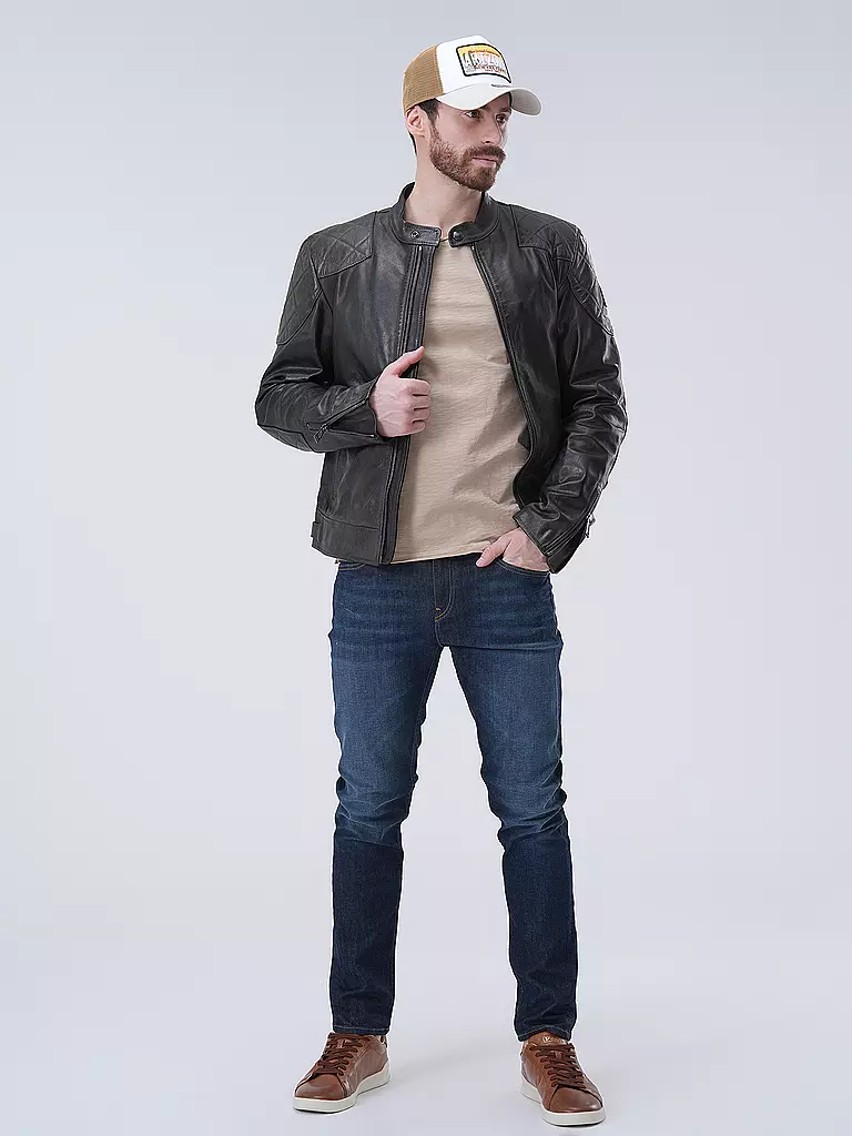 BELSTAFF Lederjacke OUTLAW schwarz