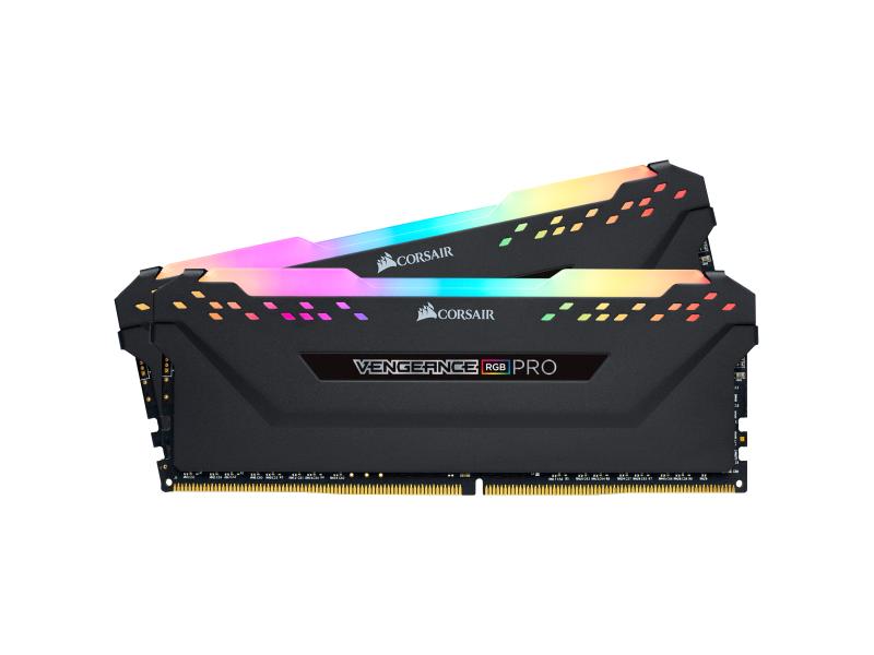 Corsair DDR4-RAM Vengeance RGB PRO Black iCUE 3600 MHz 2x 1 High-Performance Arbeitsspeicher mit Multi-Zone-RGB-Beleuchtung