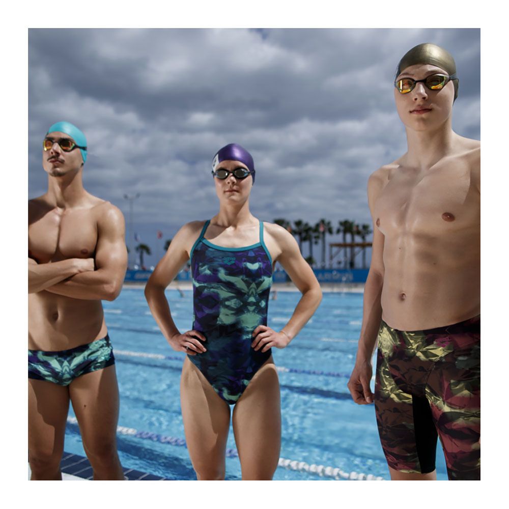Arena HERO CAMO - Jammer de bain Homme black/red fandango multi