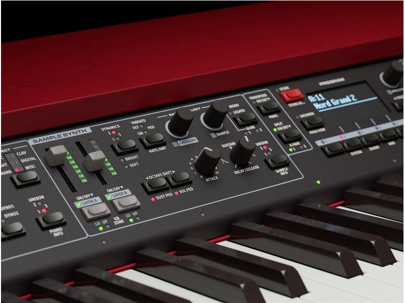 Clavia Nord E-Piano Nord Grand 2 88-töniges Responsive Hammer-Keybed mit Dreifach-Sensoren