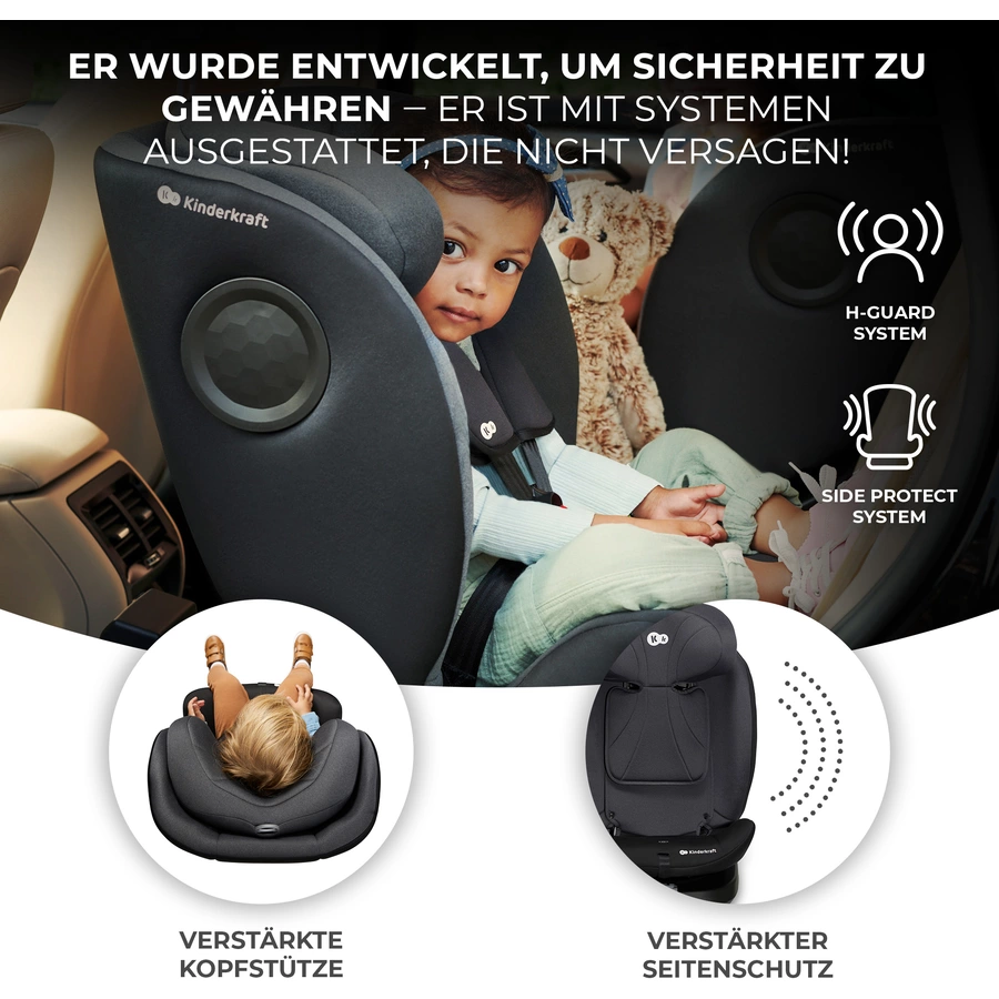Kinderkraft Autokindersitz I-360 i-Size 40-150 cm schwarz