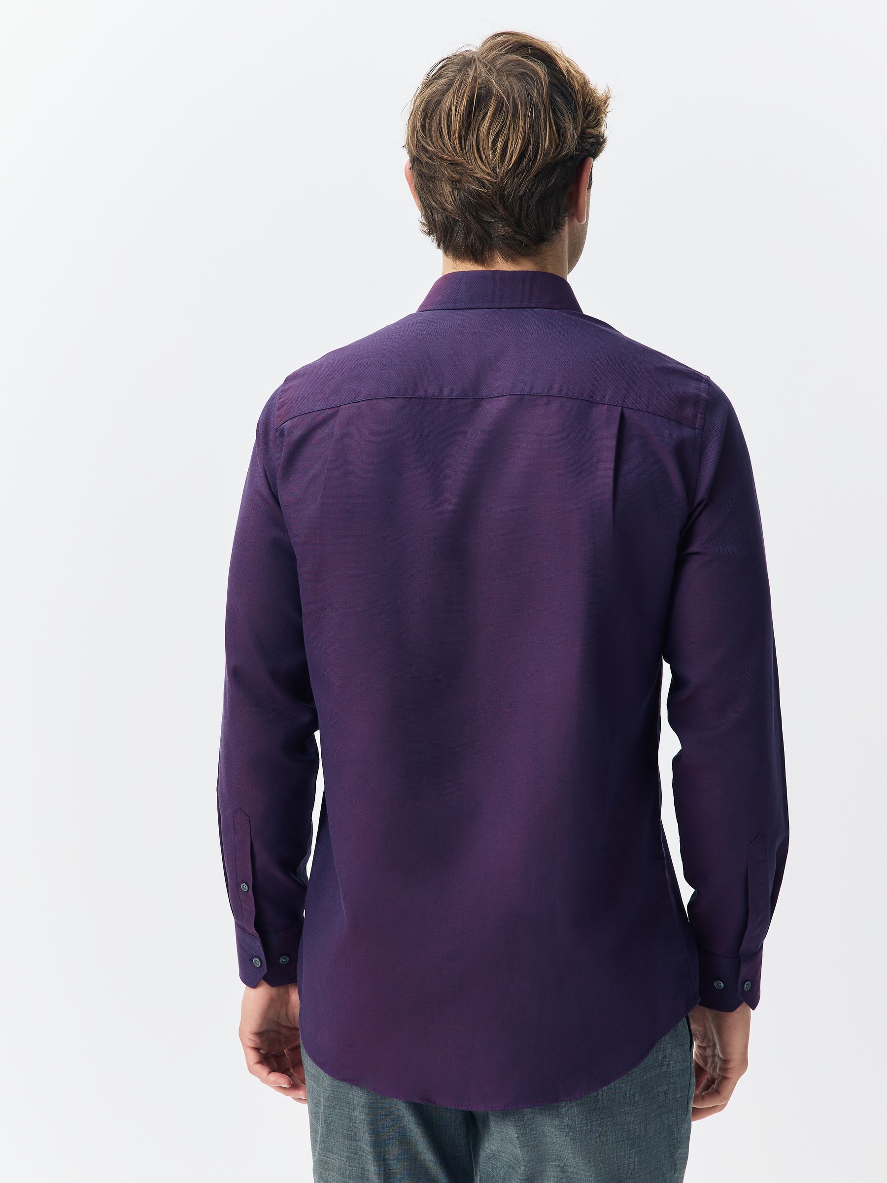 Blauwgroen/paars - Easy Care Smart Shirts 2 Pack with Trim
