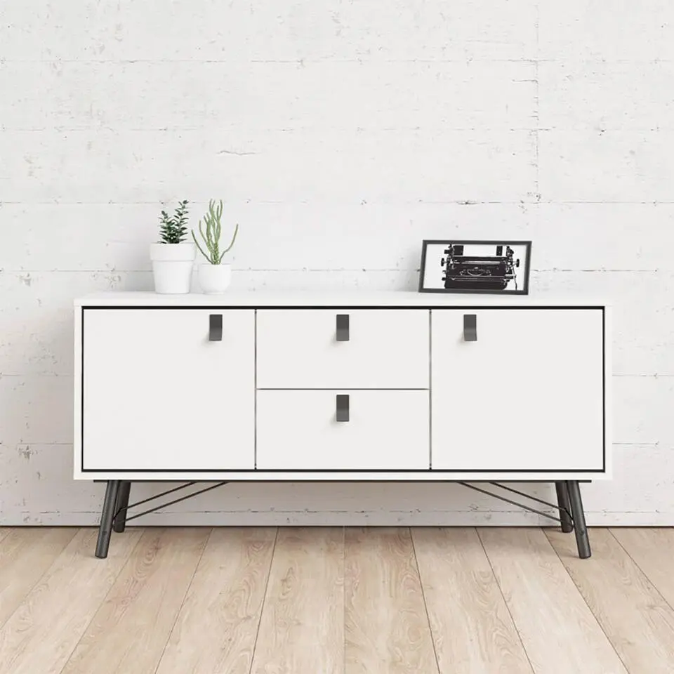 Hioshop Rye dressoir 2 deuren- 2 lades mat wit