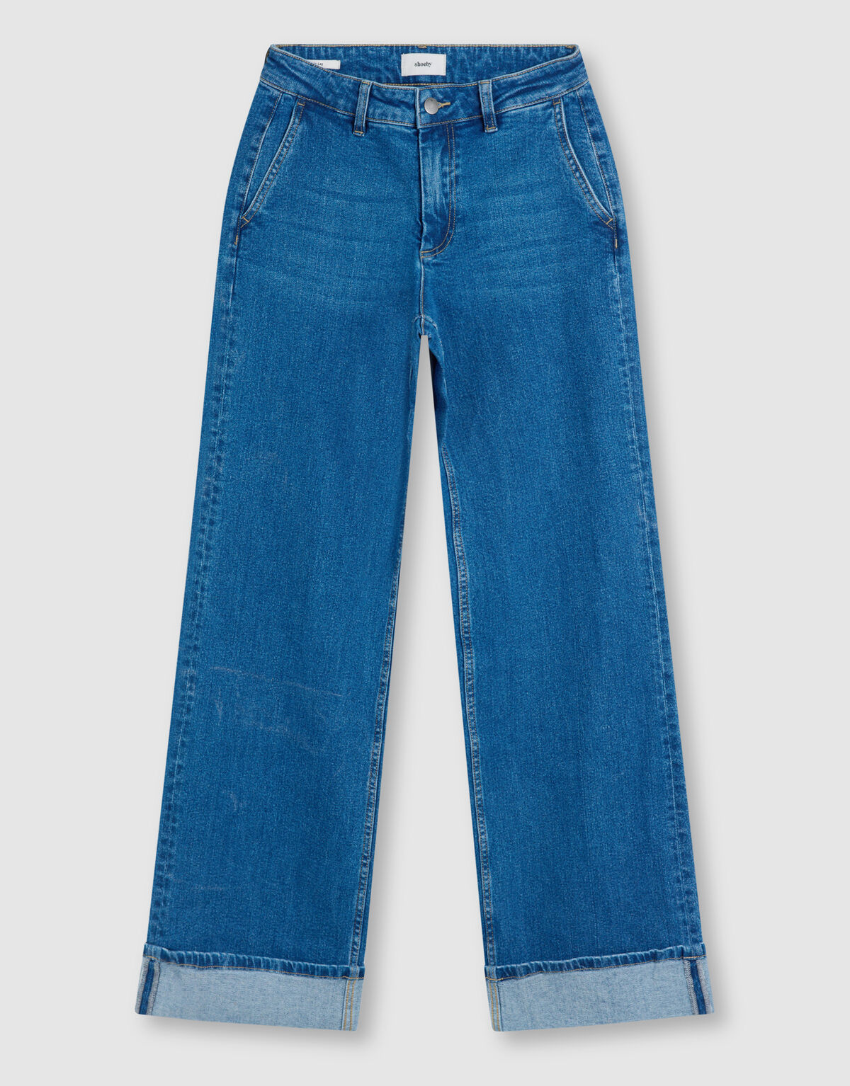 Classic Wide Leg Fit Jeans Donkerblauw