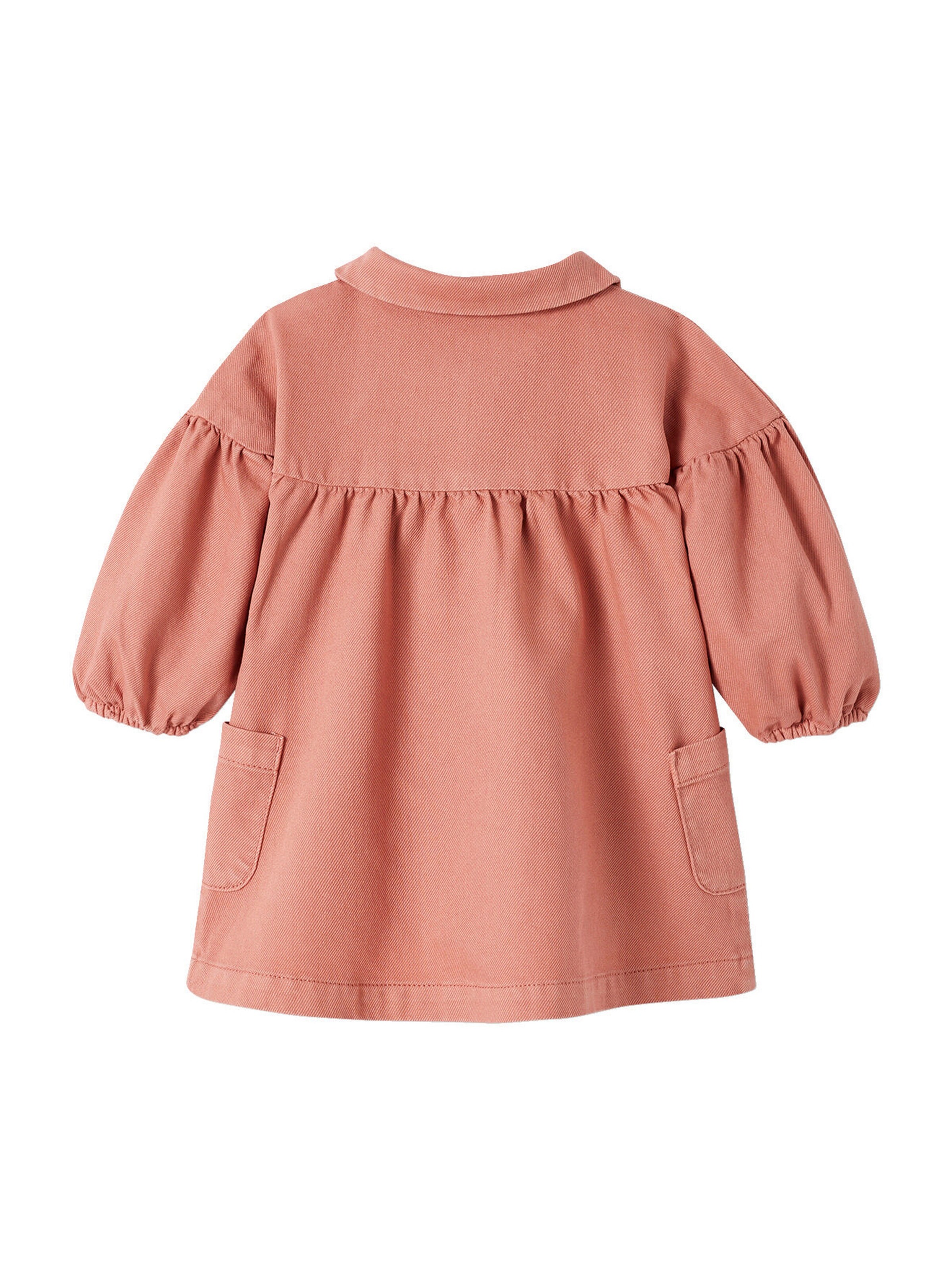Vertbaudet Mädchen Baby Kleid mit Bubikragen rosa