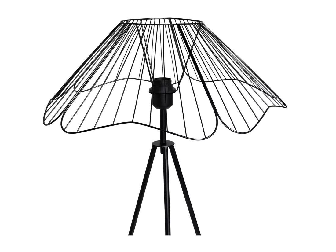 Lampadaire filaire métal Hibiscus noir Ostaria