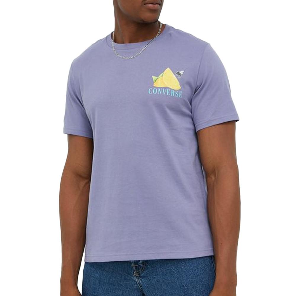 Converse T-shirt Mauve Homme Converse Fresh Lemon