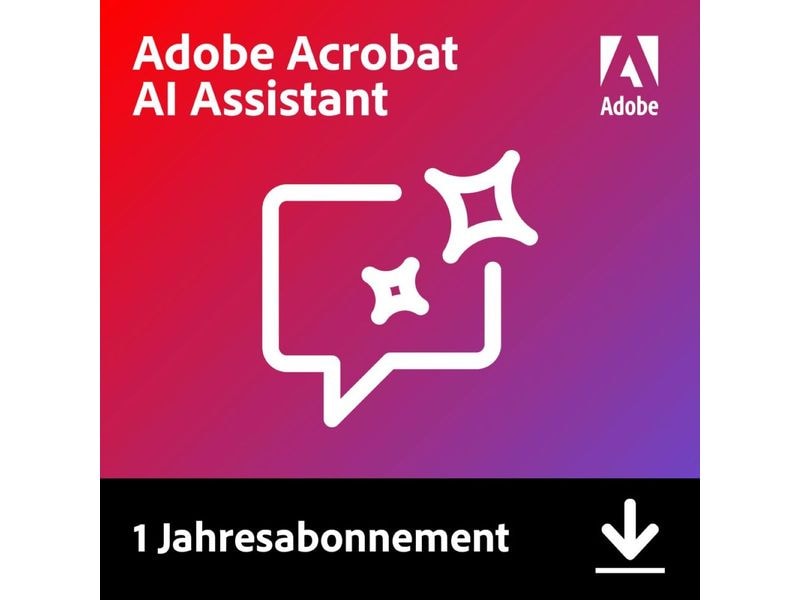Adobe AI Assistant for Acrobat ESD, 1 Y, Voll, WIN & MAC, M Schneller und einfacher Hilfe erhalten