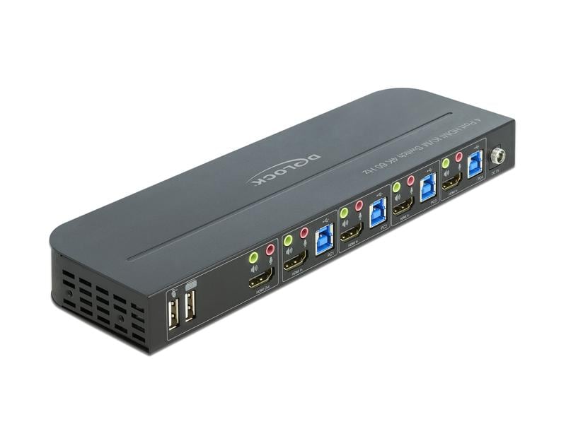 Delock KVM Switch 4 Port HDMI mit USB 3.0 und Audio 4k 60Hz Delock HDMI KVM Switch 4K 60 Hz mit USB 3.0 und Audio