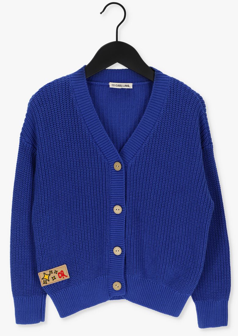 CARLIJNQ blauwe carlijnq vest knitted cardigan - cobalt blue