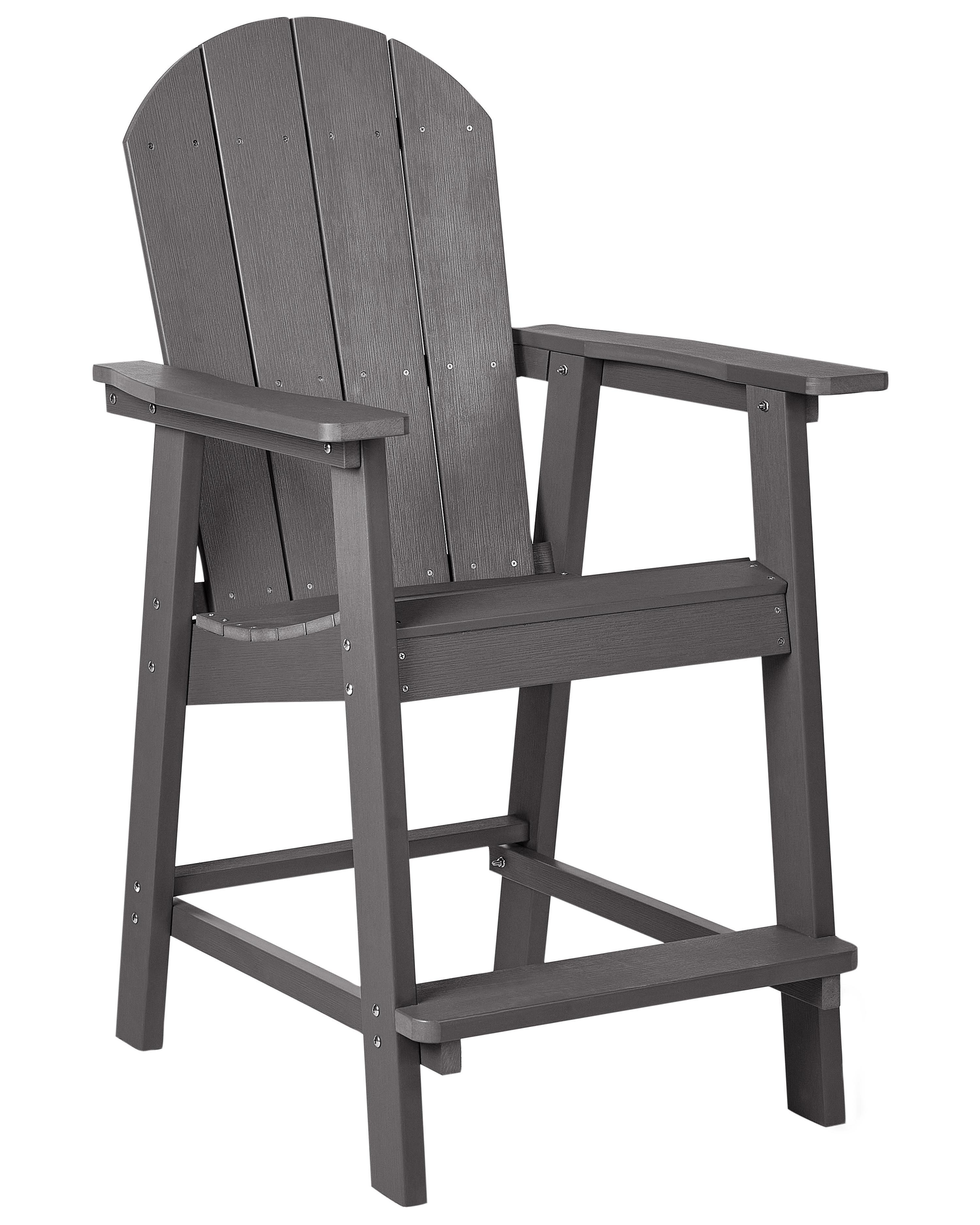 Tuin barkruk ADIRONDACK Synthetisch materiaal Donkergrijs