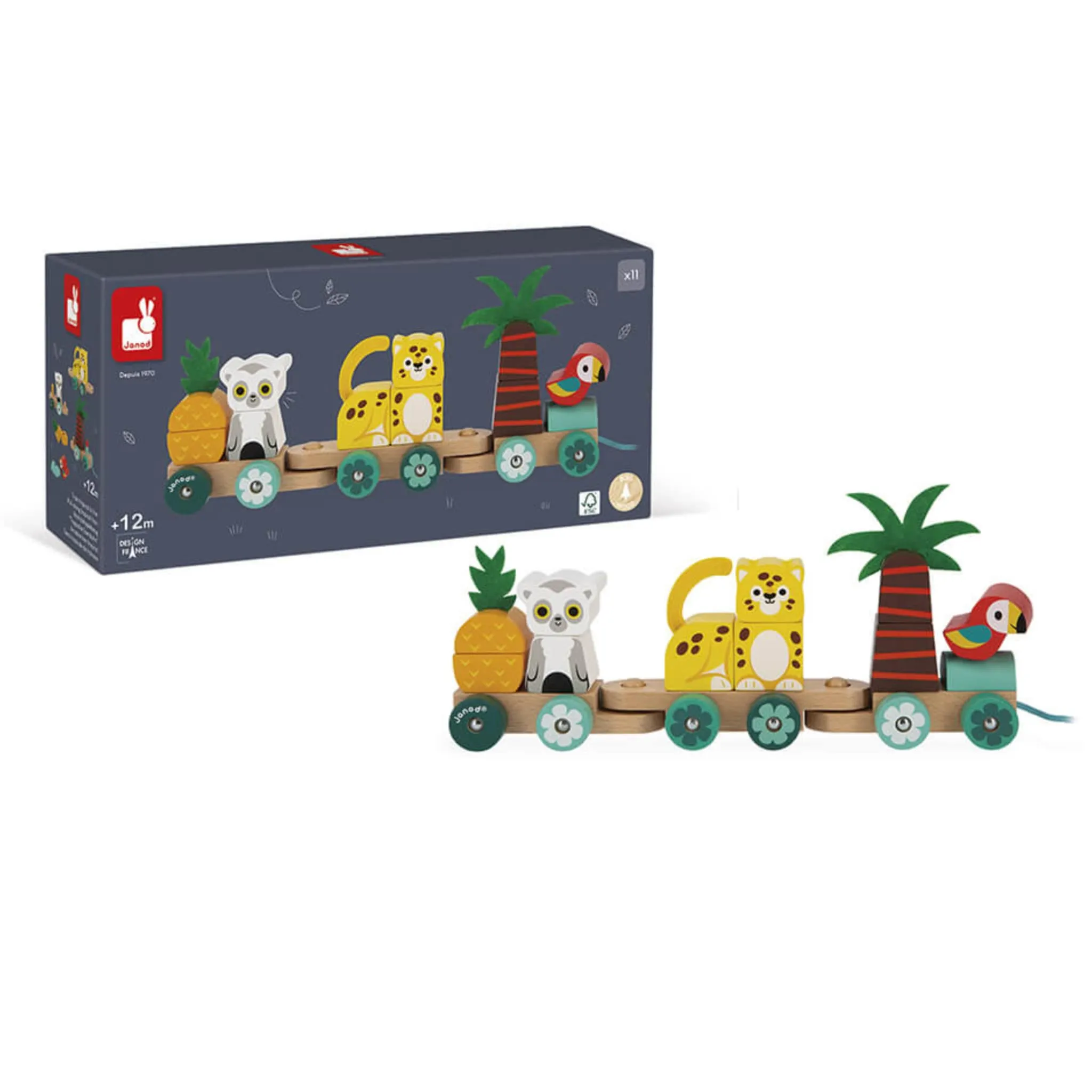 Janod Train Tropical à Tirer
