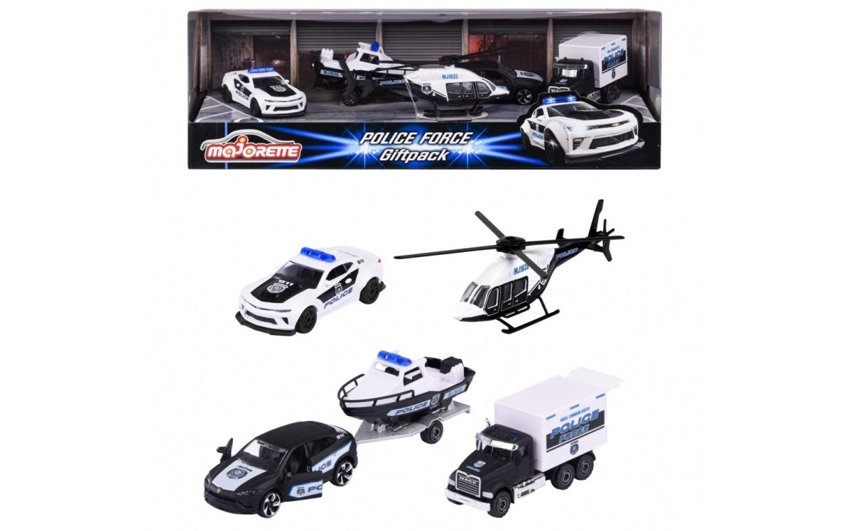Polizei-Fahrzeuge – Geschenk-Set mit 4 SpielzeugautosSet mit 4 Fahrzeugen