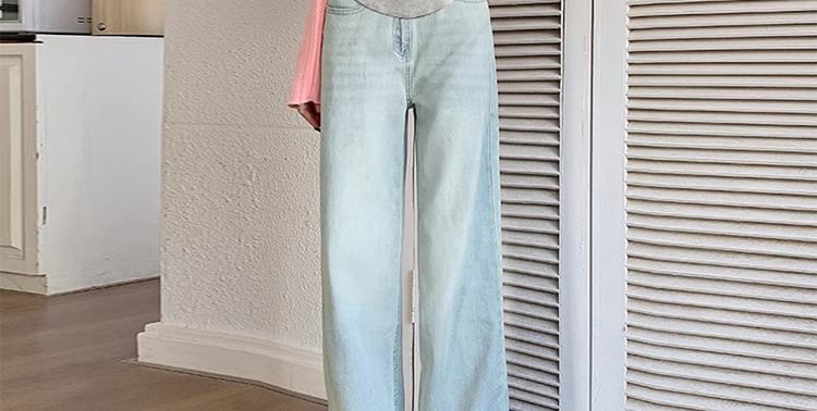 NEUF - Zwangerschapsjeans met hoge taille en rechte pijpen
