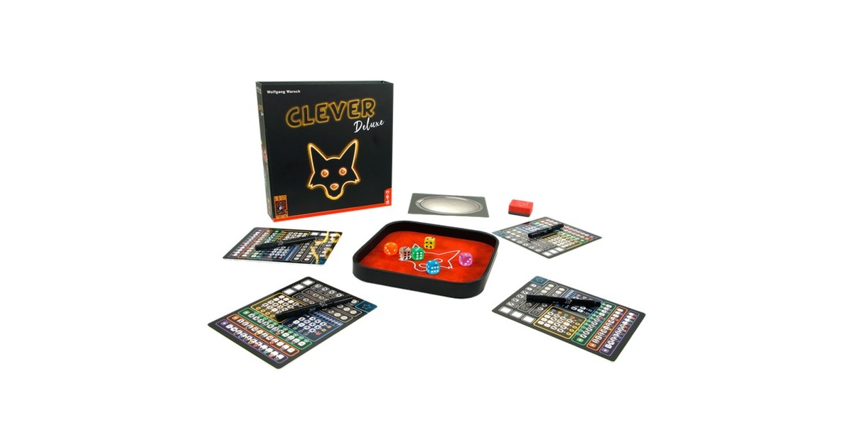 999 GamesClever Deluxe Dobbelspel  (Nederlands, 1 - 4 spelers, 30 minuten, Vanaf 8 jaar)