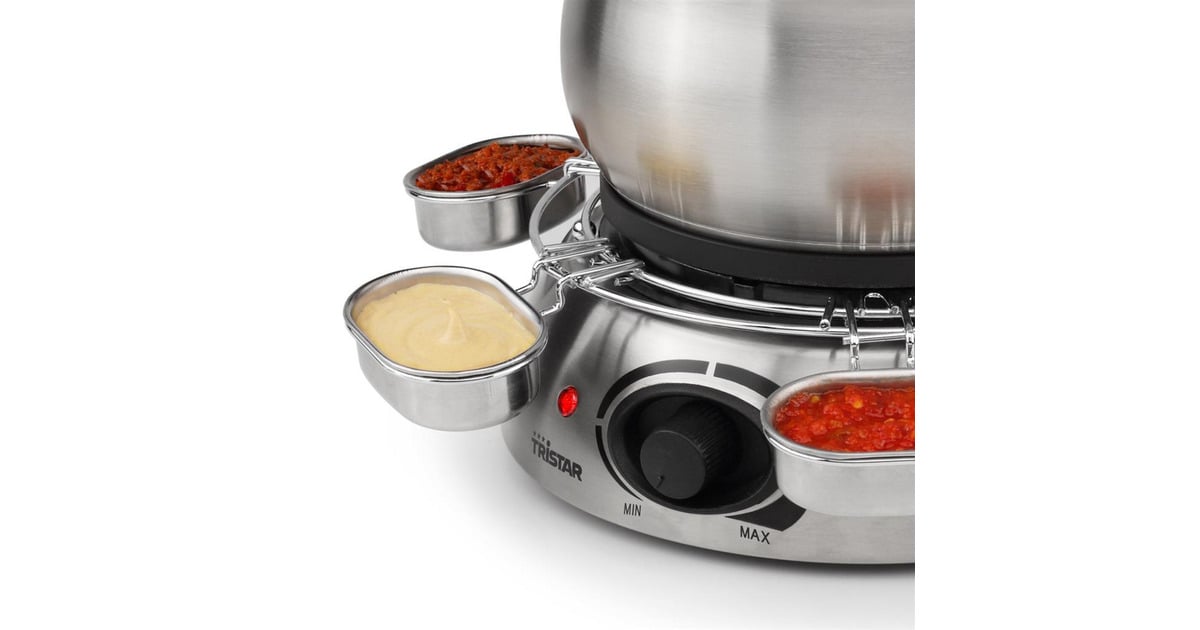 TristarFO-1100 Fondue  (Roestvrij staal, 8 personen, 1300 W, geschikt voor Olie, Chocolade en Kaas)