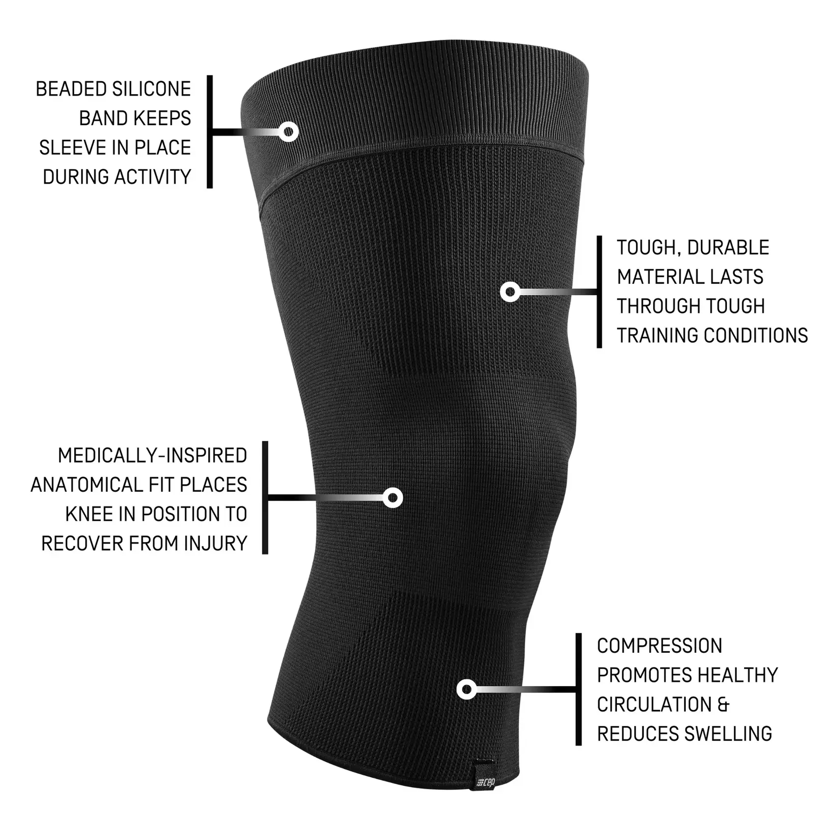 cep mid support knee sleeve green unisex xl 1169 wo61f black