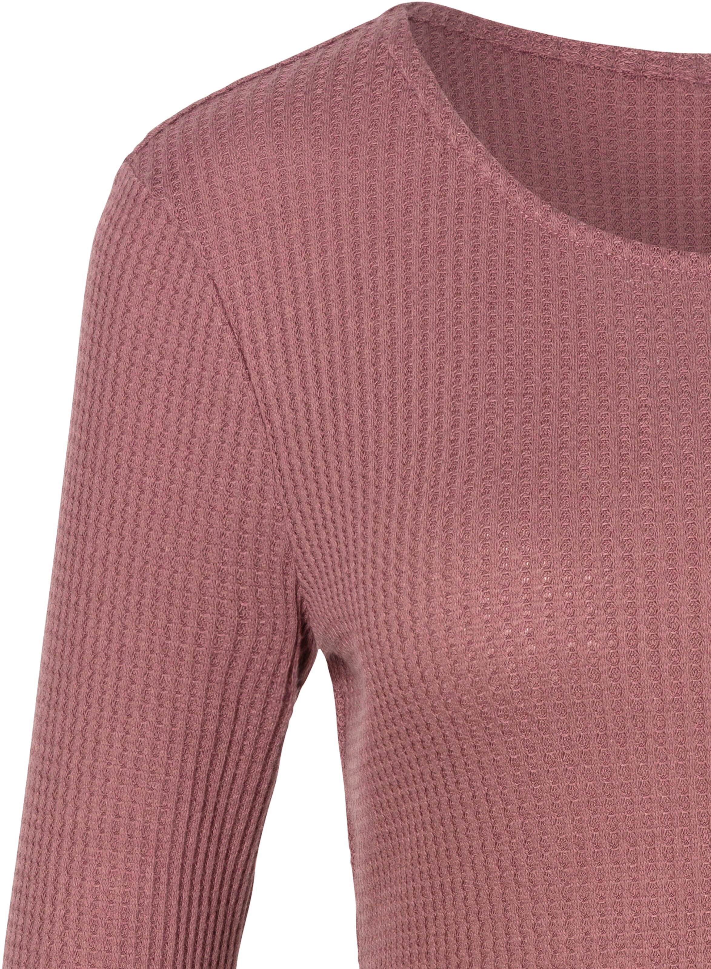 LASCANA Langarmshirt in mauve, navy